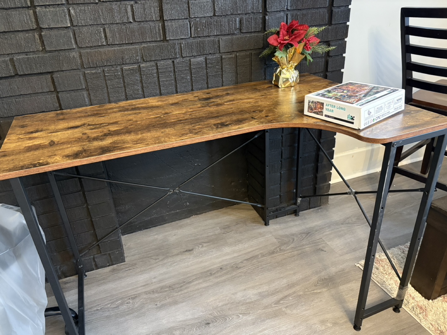 L-Shaped Computer Desk with Shelves