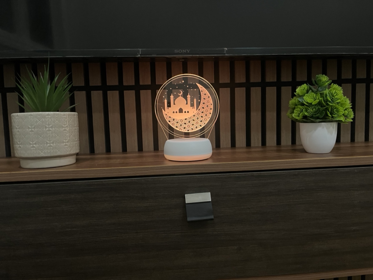 LED Ramadan Moon & Mosque Lamp