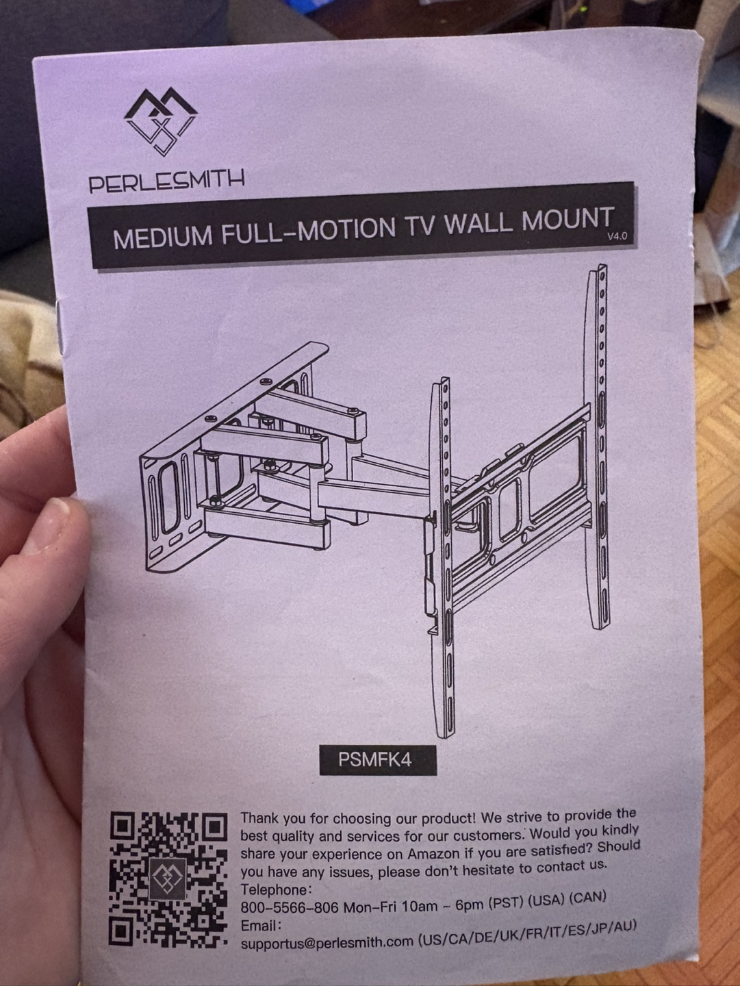 Perlesmith PSMFK4 Medium Full-Motion TV Wall Mount - photo 2