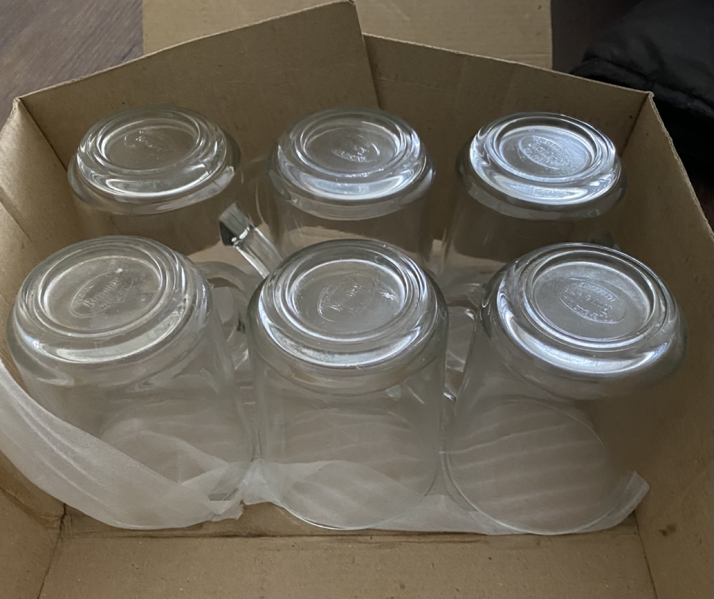 Set of six clear glass Tea cups/mugs - photo 3