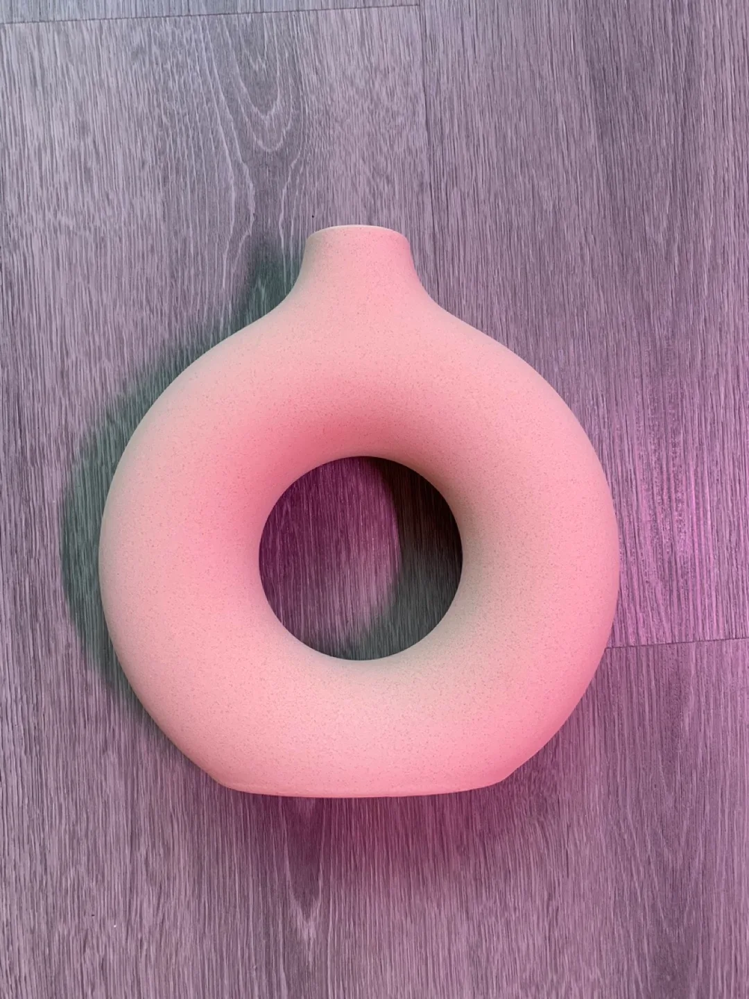 Unique Pink Donut Vase Home Decor image indicator(3)
