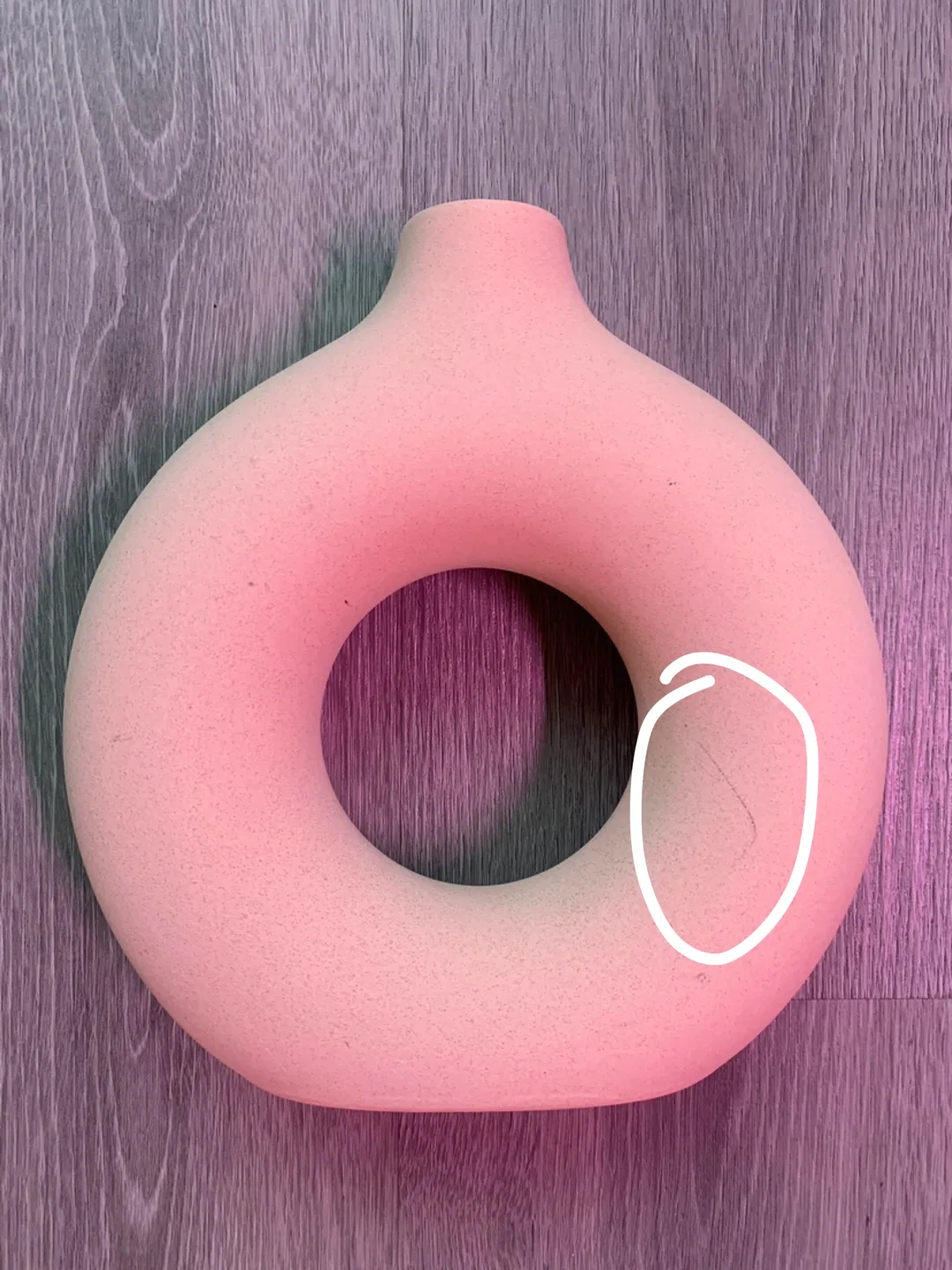 Unique Pink Donut Vase Home Decor image indicator(4)
