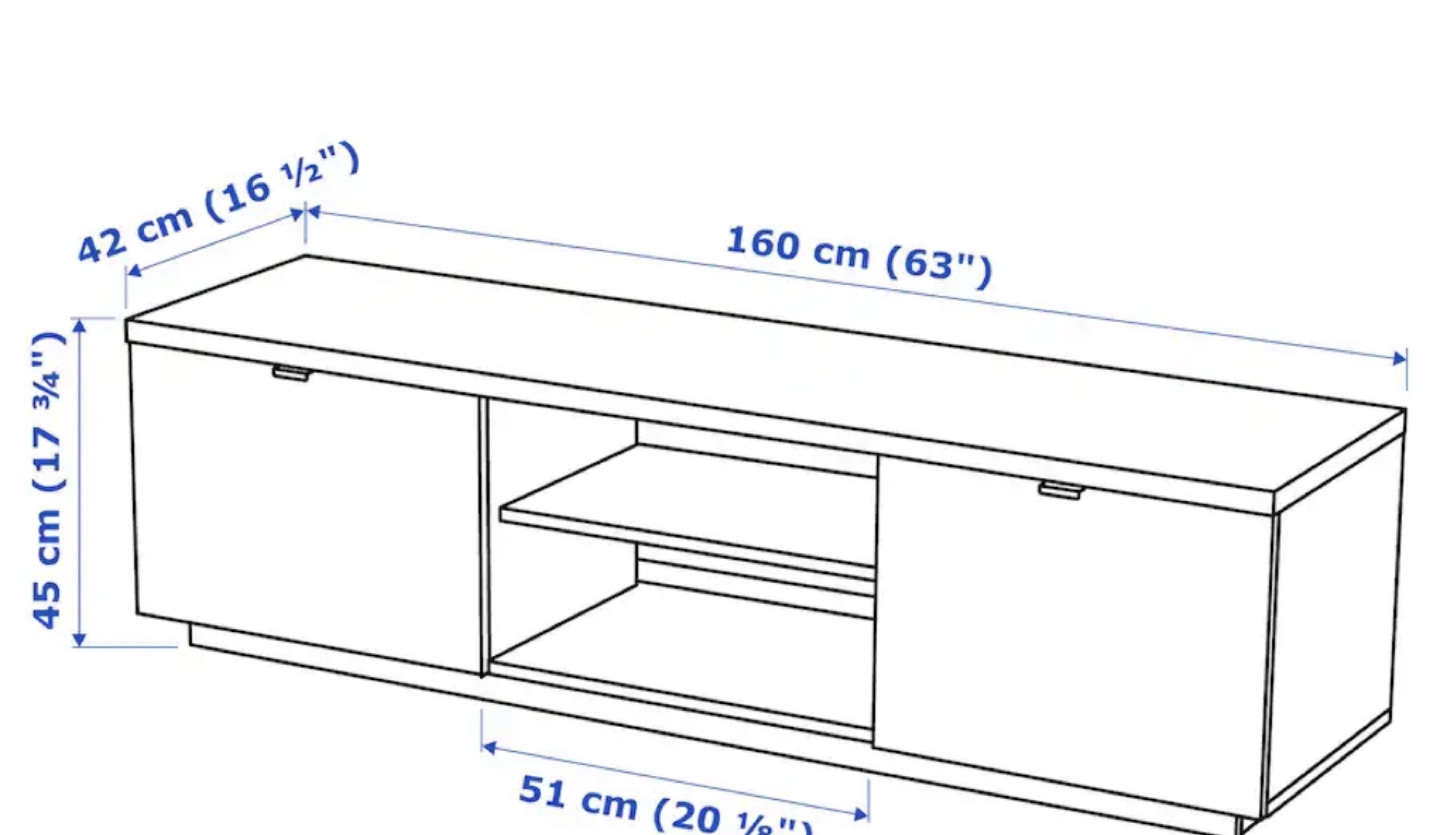 White TV Stand with Storage - photo 3