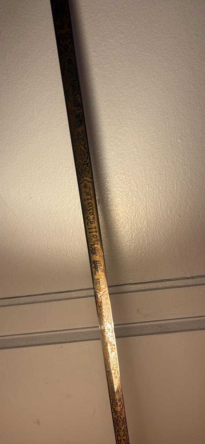 Antique Knight Templar Sword with Scabbard - photo 2