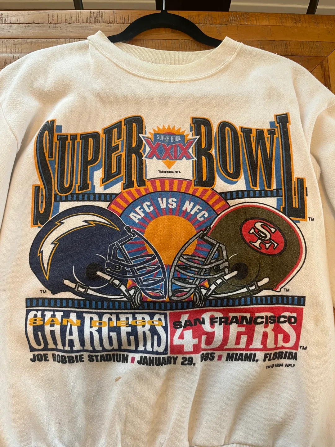 Vintage Super Bowl Sweatshirt - Chargers vs 49ers image indicator(2)