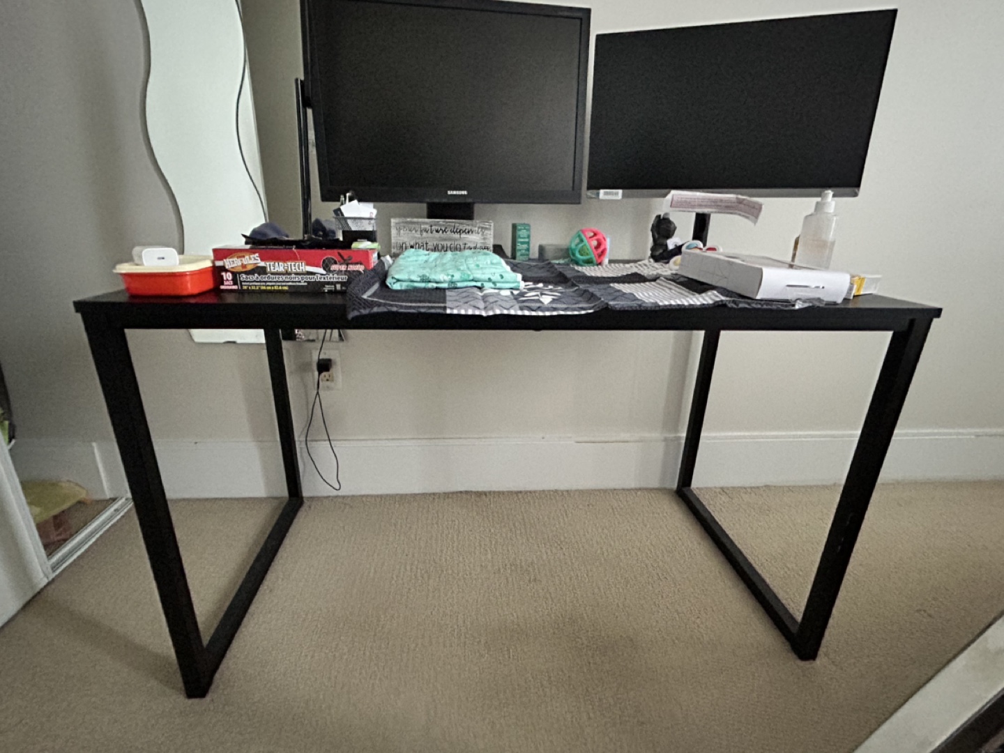 SHW 48-inch Home Office Computer Desk - Black - photo 2