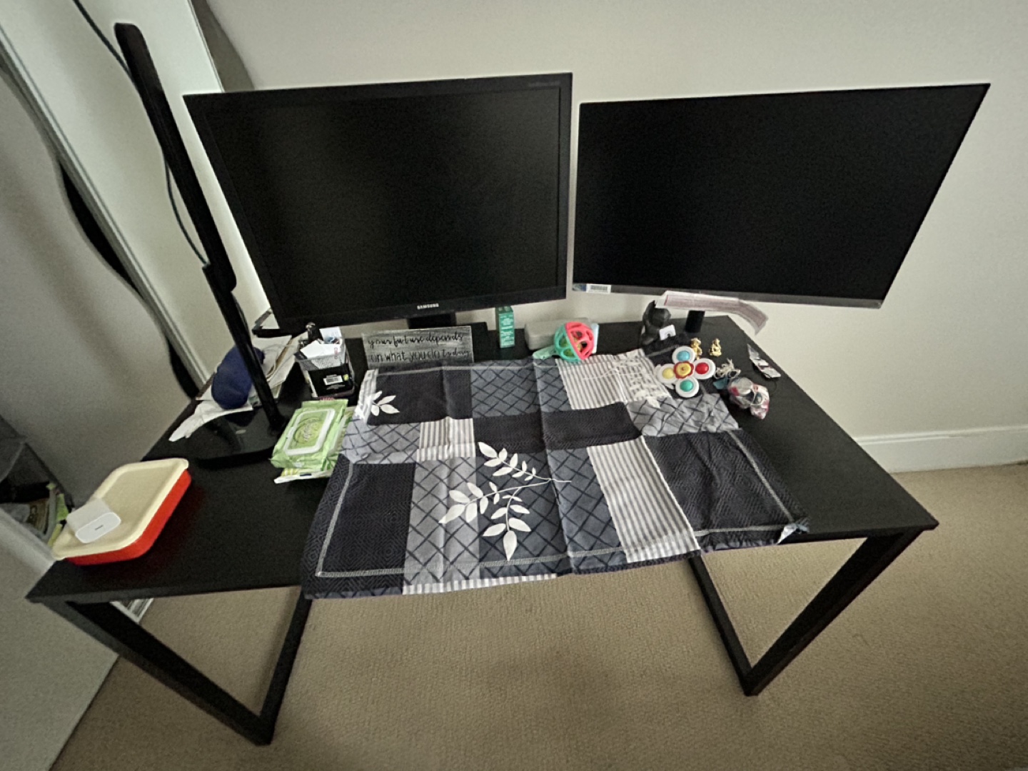 SHW 48-inch Home Office Computer Desk - Black
