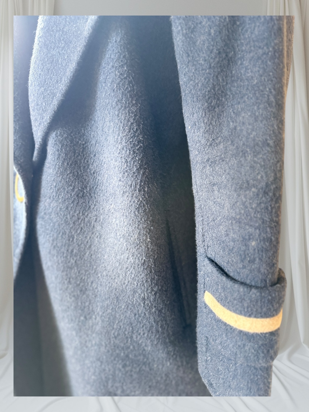 Vintage Blue Wool Coat with Unique Detailing - photo 4
