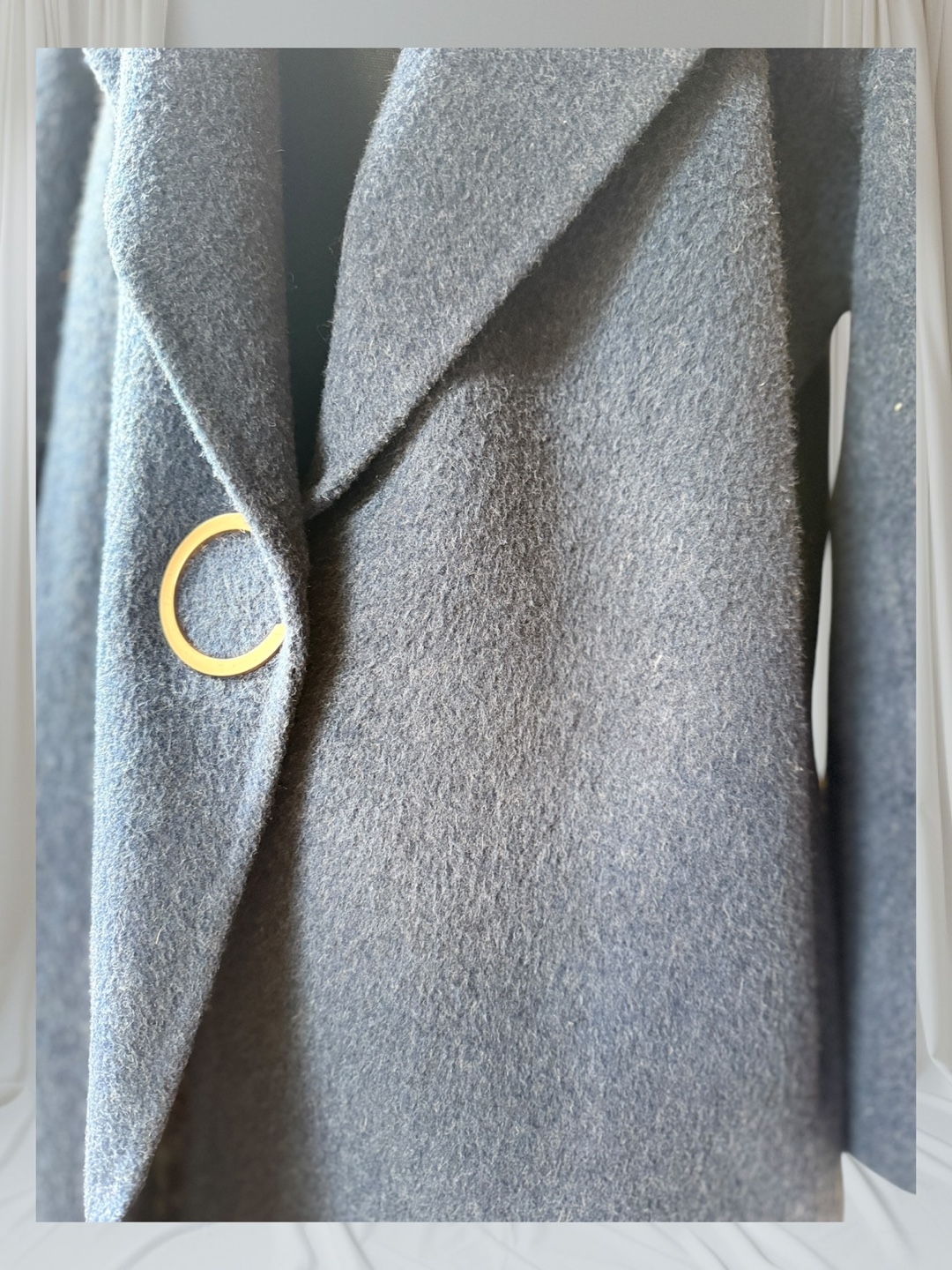 Vintage Blue Wool Coat with Unique Detailing - photo 5