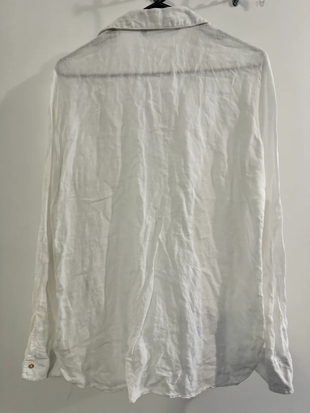 Zara Women's White Linen Shirt - Size M image indicator(2)