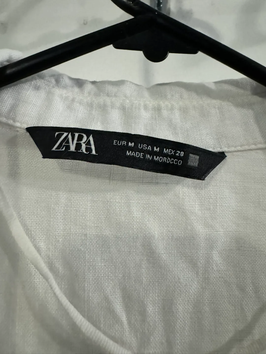 Zara Women's White Linen Shirt - Size M image indicator(3)