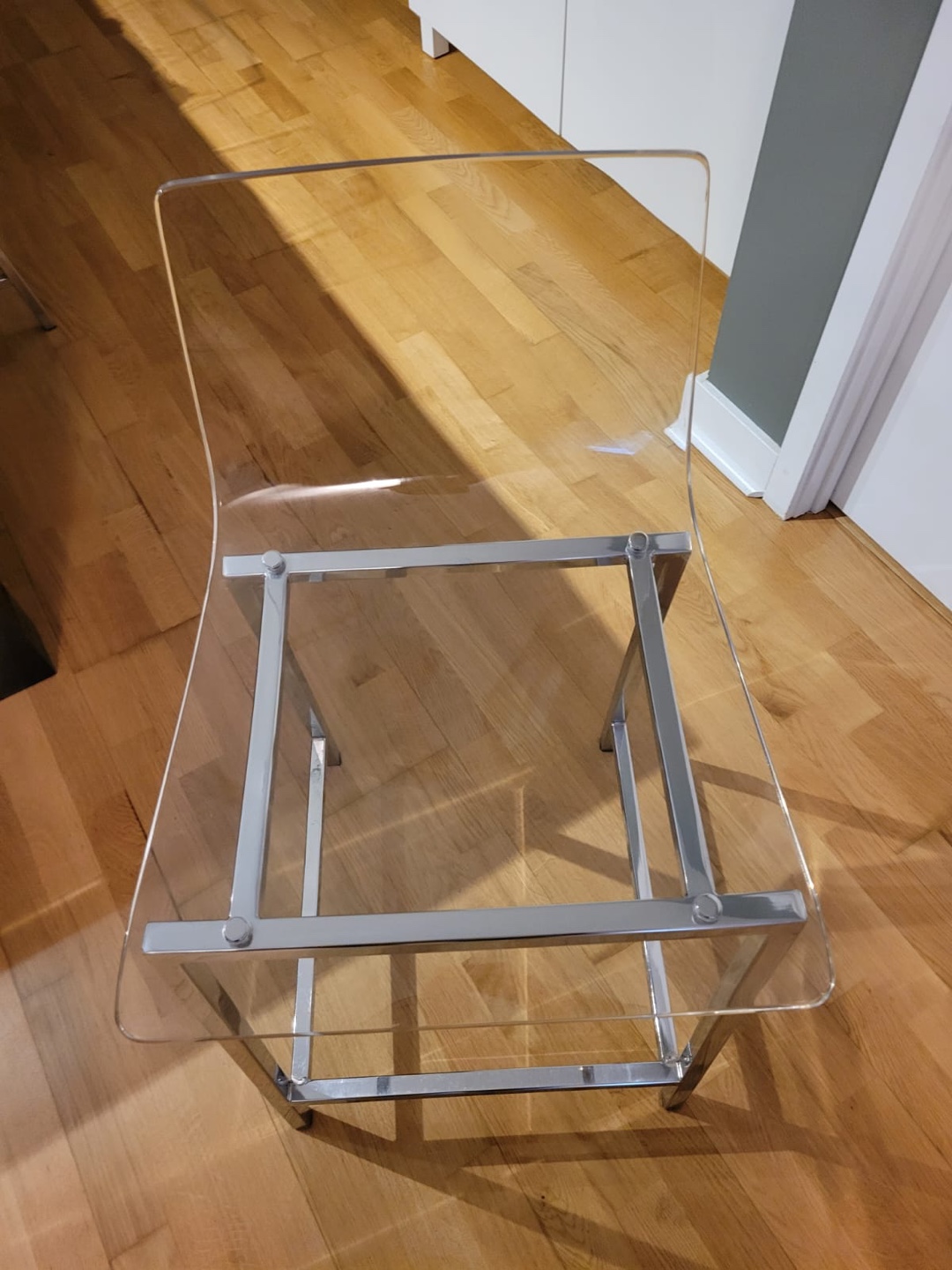 Clear Acrylic Counter Stool with Chrome Legs - photo 4