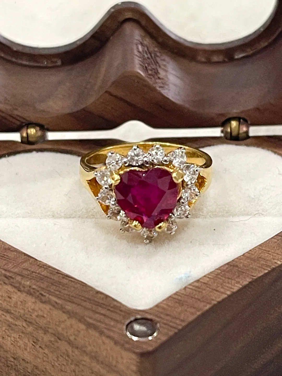 Heart-Shaped Genuine Ruby Ring (size 6) image indicator(2)