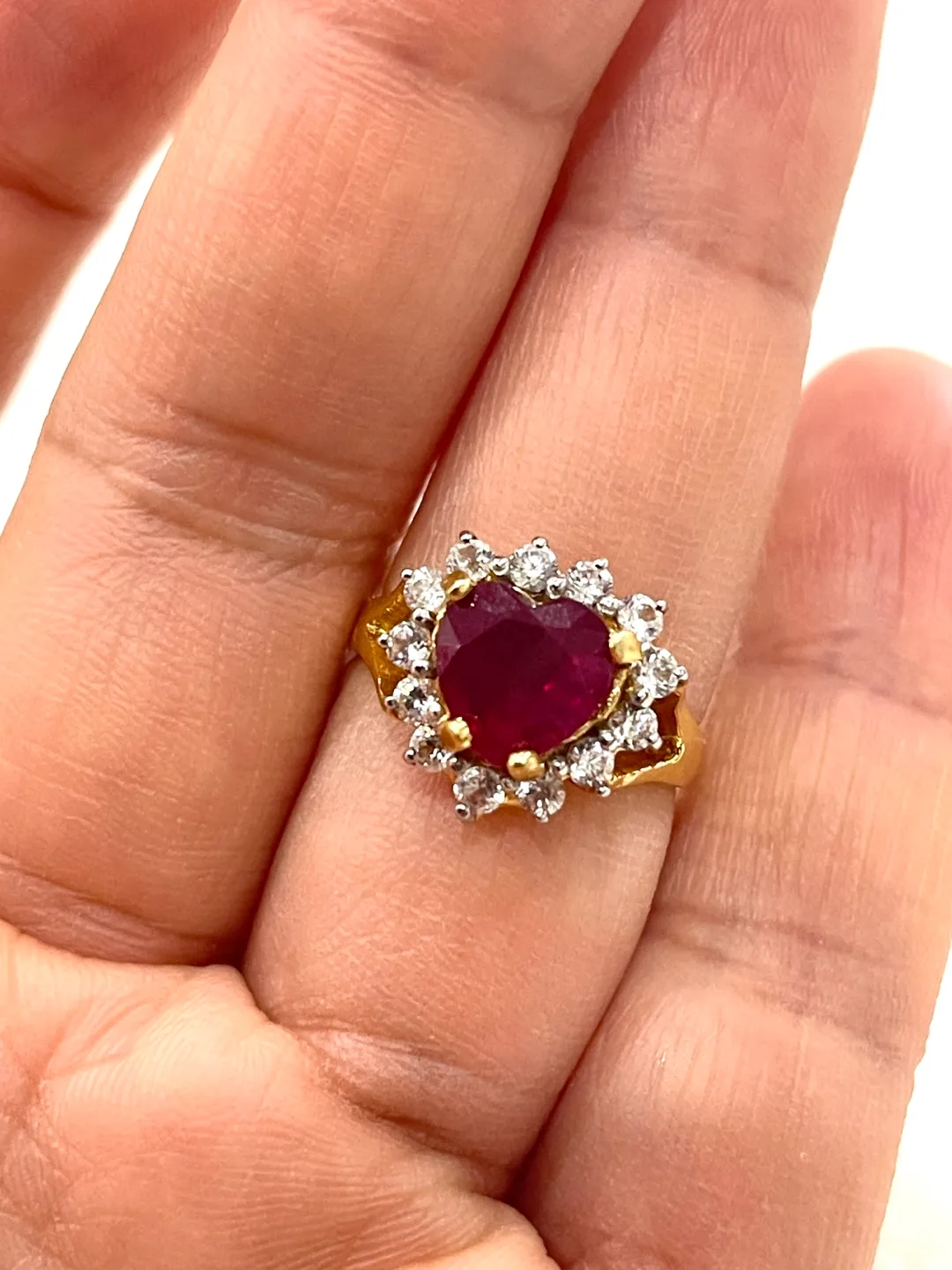 Heart-Shaped Genuine Ruby Ring (size 6) image indicator(4)
