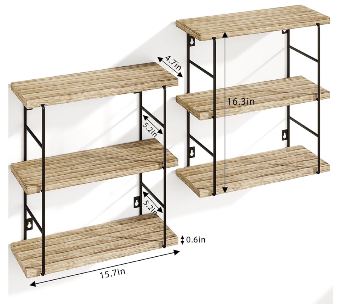Fixwal 6-Tier Floating Shelves for Wall - photo 2