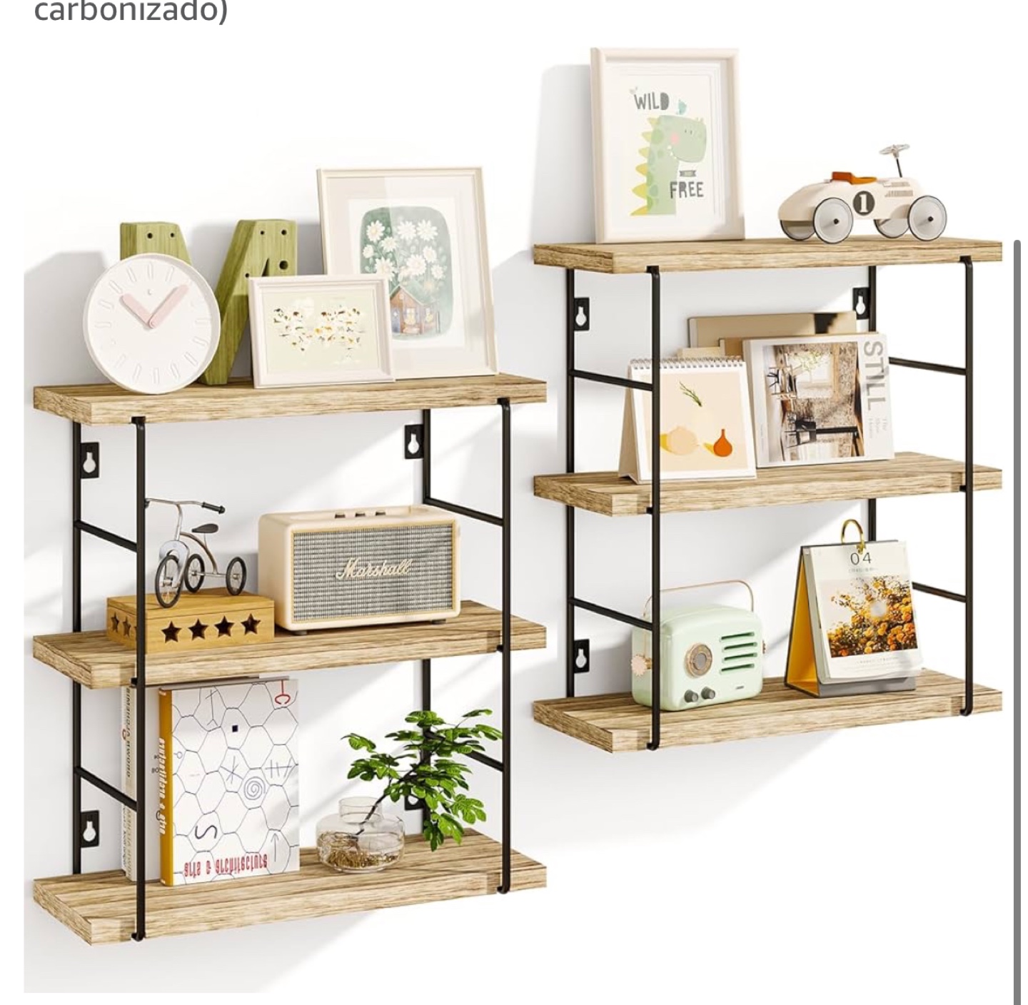 Fixwal 6-Tier Floating Shelves for Wall