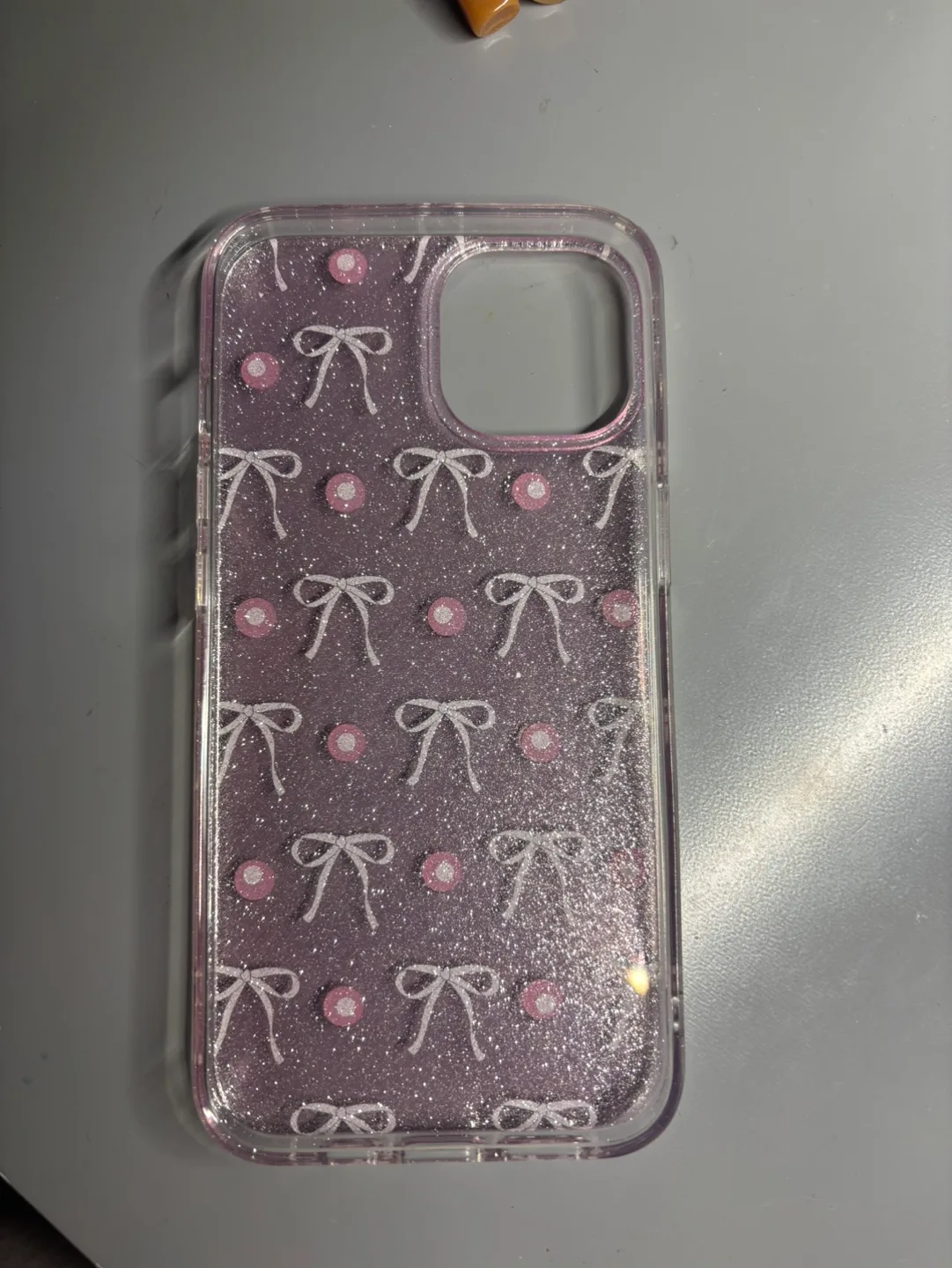 Cute Glitter iPhone 15 Case with Bows image indicator(2)