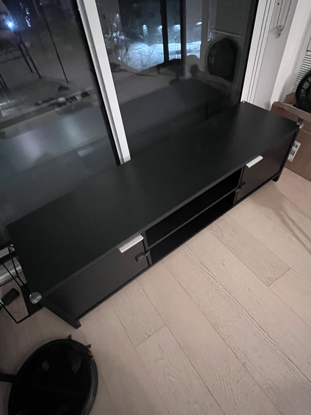 Black TV Stand with Storage - photo 5