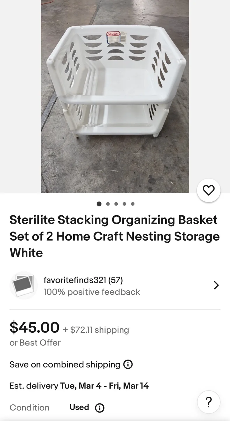 Sterilite Stacking Organizing Baskets image indicator(2)