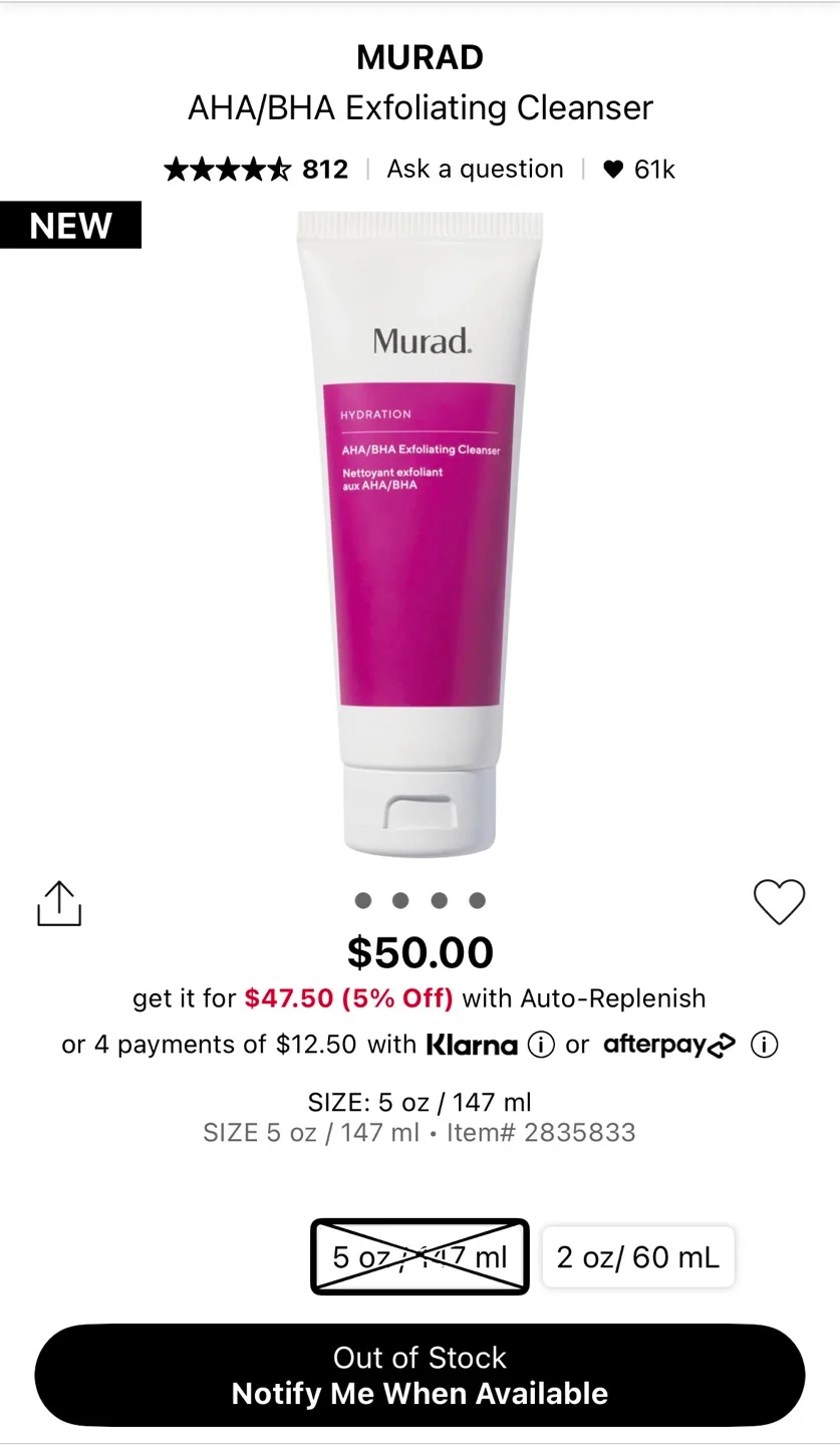 Murad Full Size Hyrdation Cleanser image indicator(2)