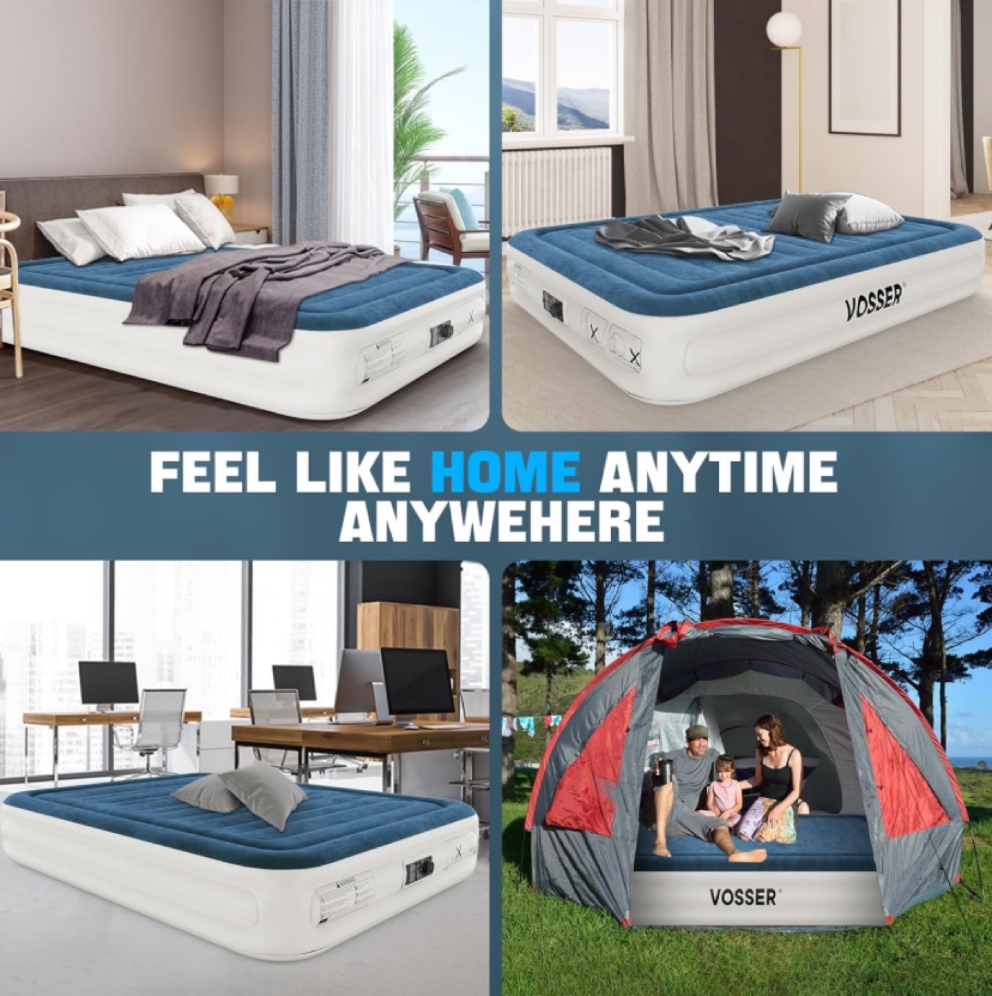 Vosser Queen Air Mattress with Built-in Pump - New - photo 5