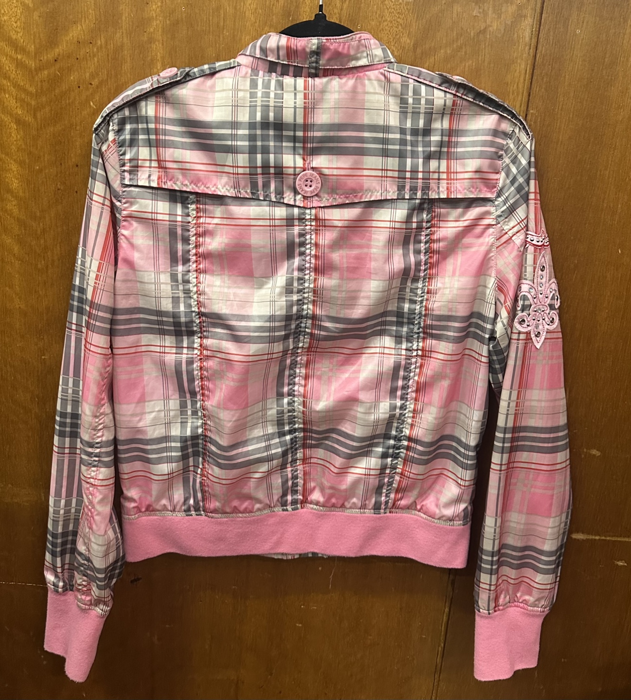 Pepe Jeans London Pink Plaid Jacket Size L - photo 4