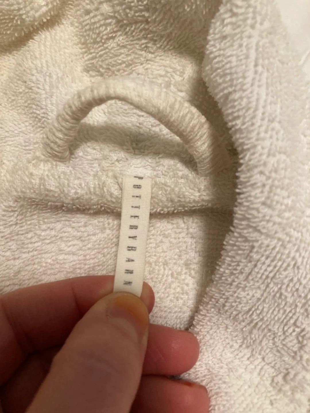Pottery Barn CEO Embroidered White Bathrobe image indicator(3)