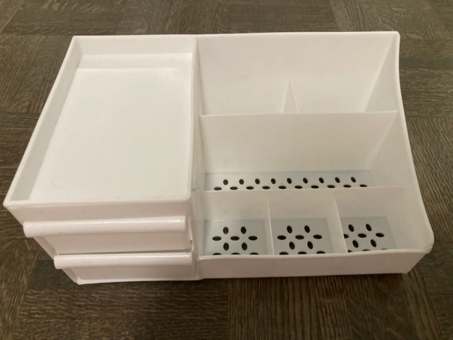 BRAND NEW White Plastic Desk Organizer with Drawers image indicator(2)