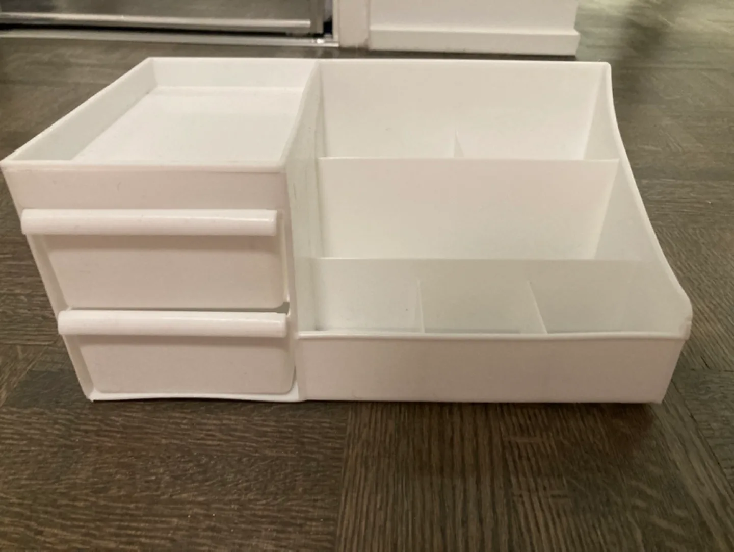 BRAND NEW White Plastic Desk Organizer with Drawers image indicator(3)