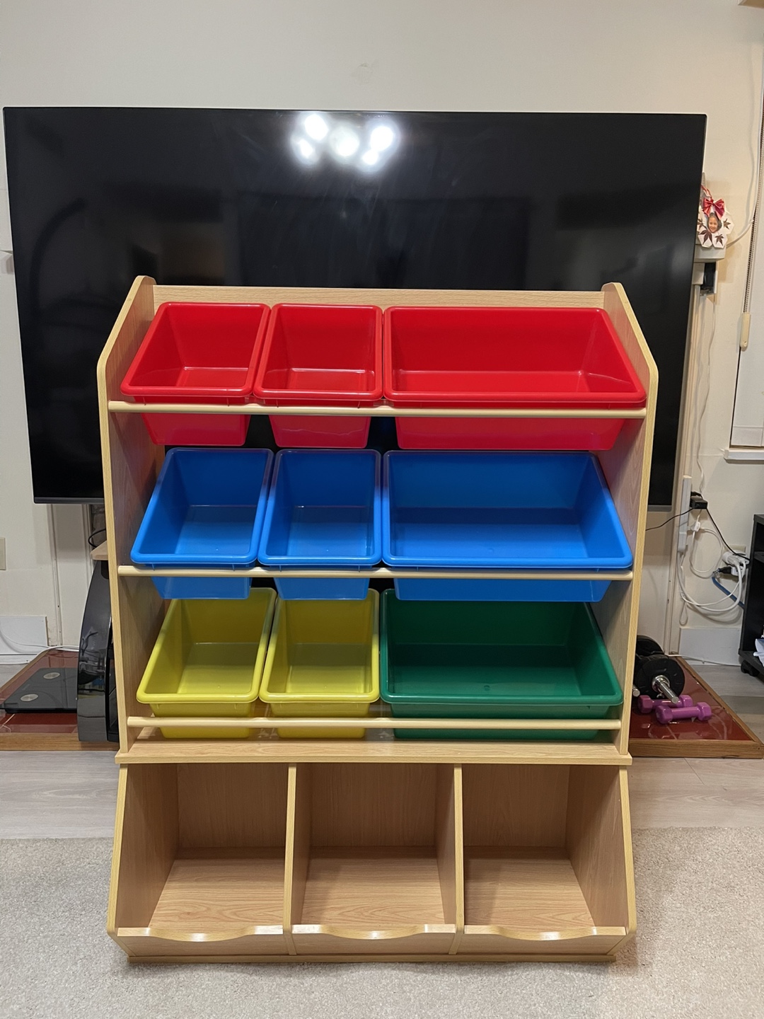 Kids' Toy Organizer with Colorful Bins