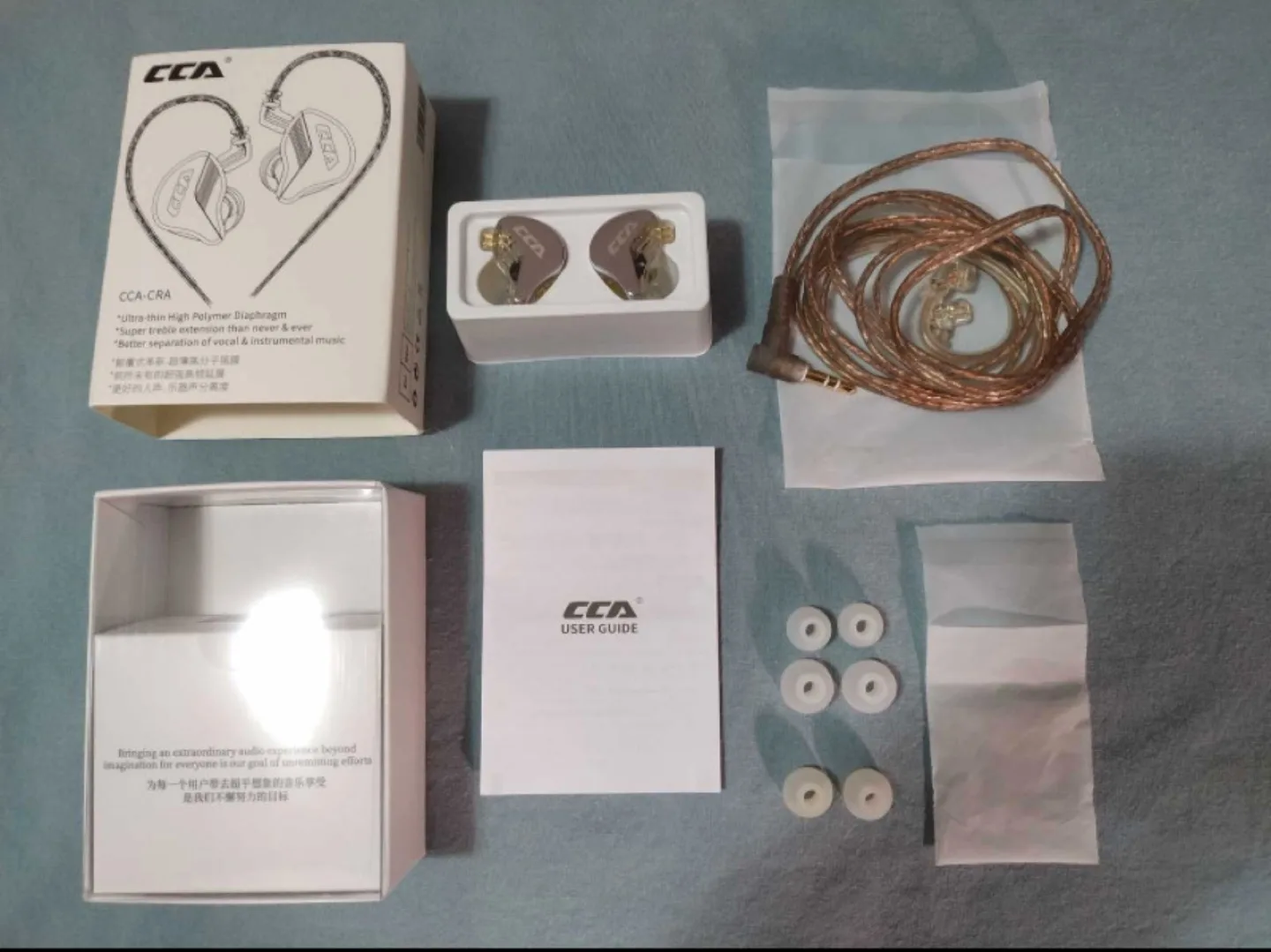 CCA CRA White In-ear Earphone IEM image indicator(6)