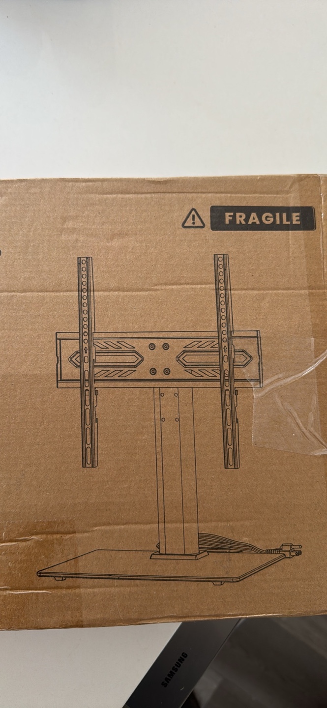 TV Stand with Tempered Glass base