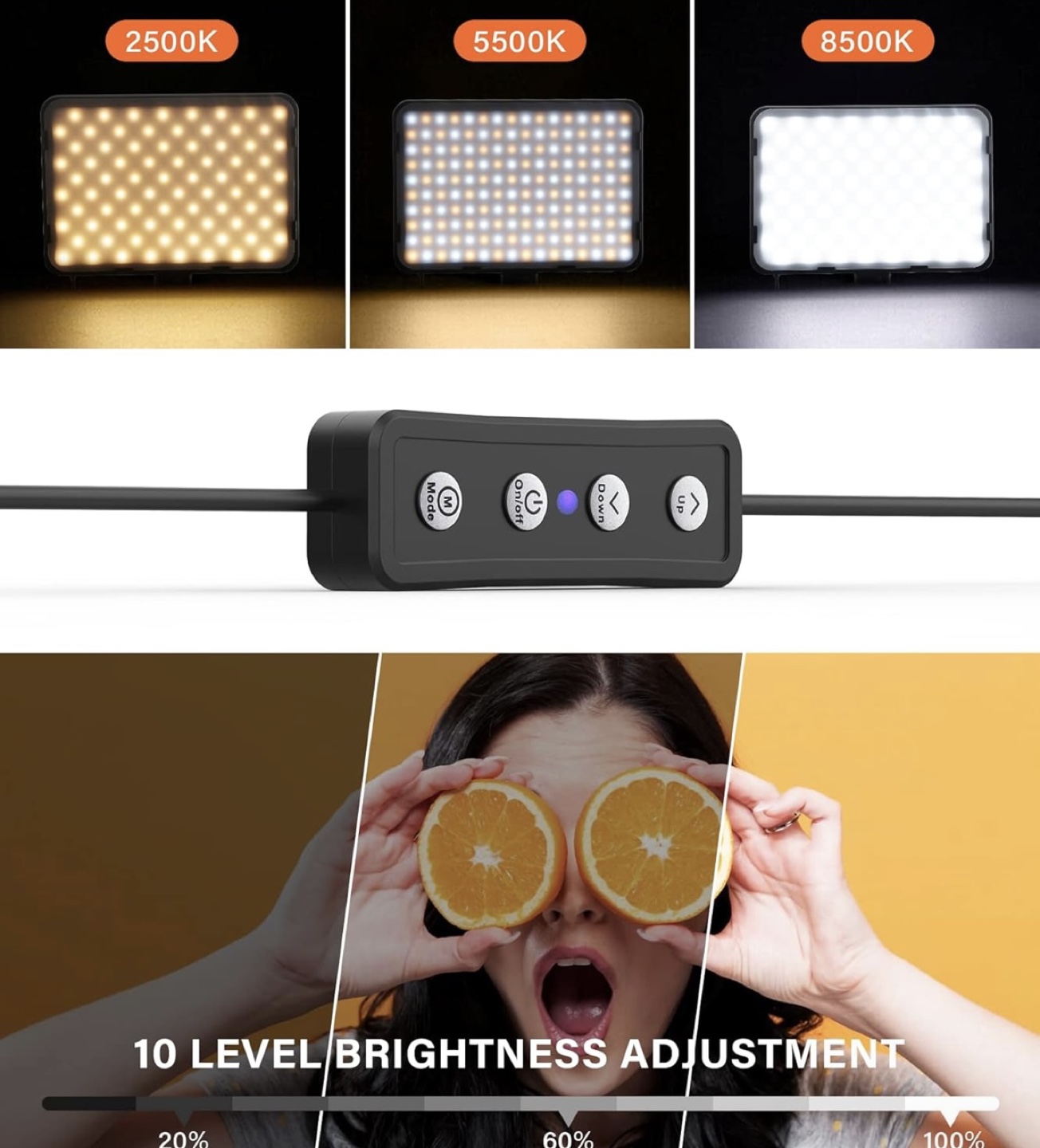 2-Pack LED Video Light Kit with Adjustable Tripods - photo 4