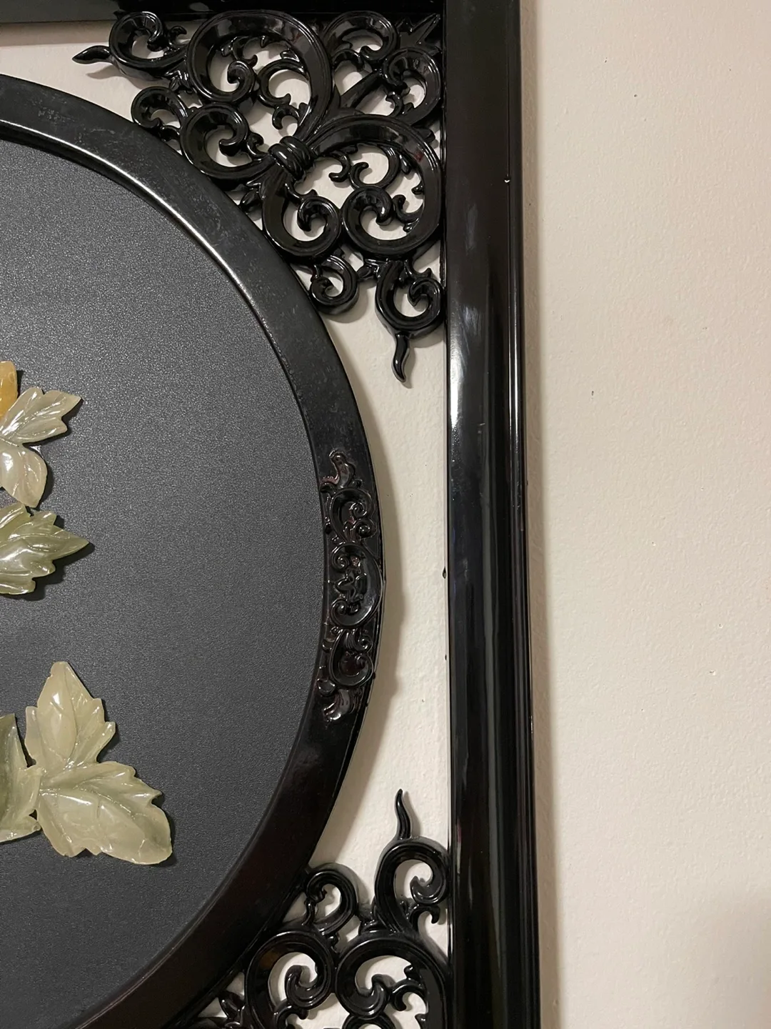 Intricate Carved Jade Flower Wall Hanging image indicator(5)