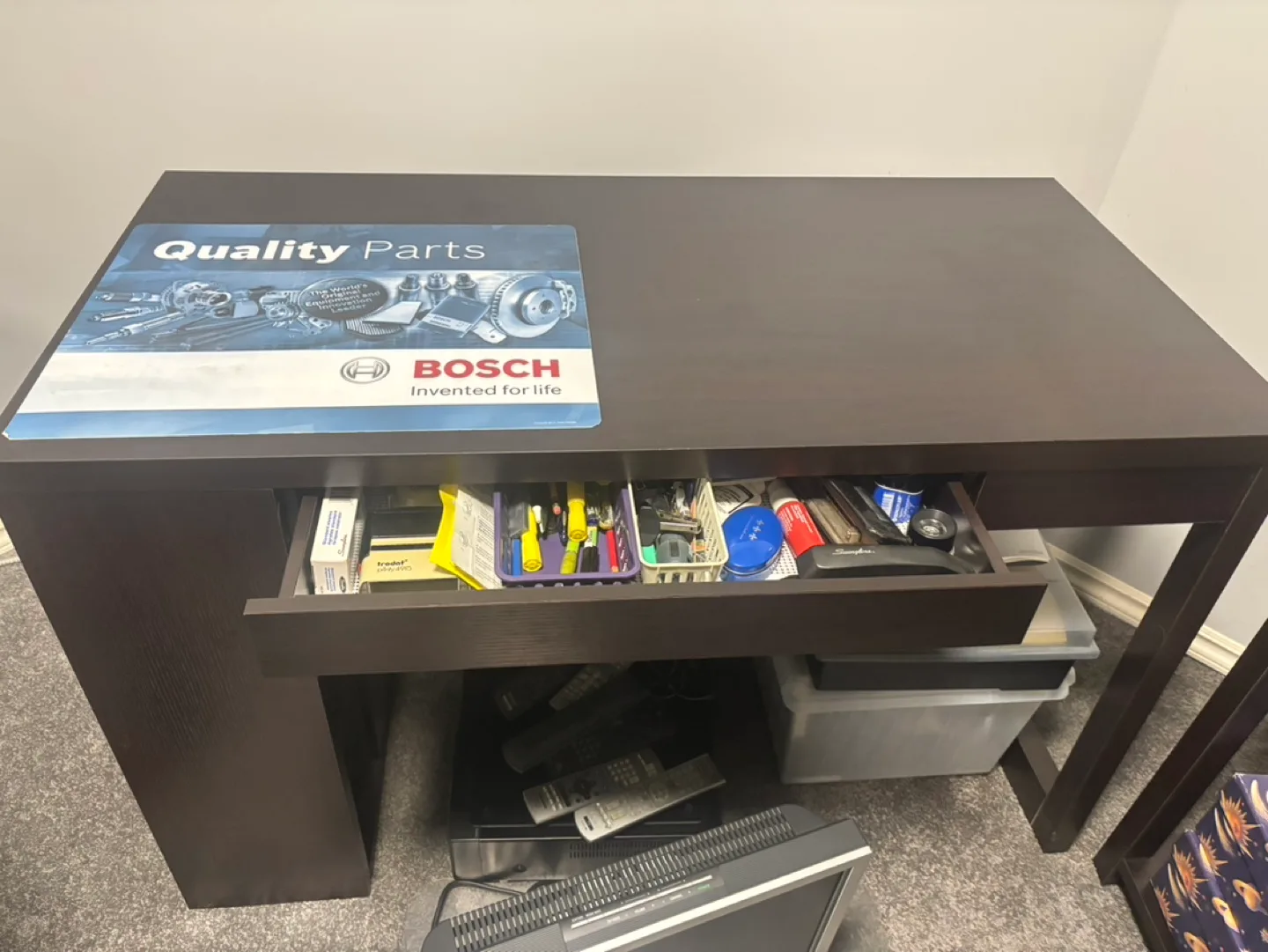 Dark Brown Computer Desk and Filing Cabinet Set image indicator(5)