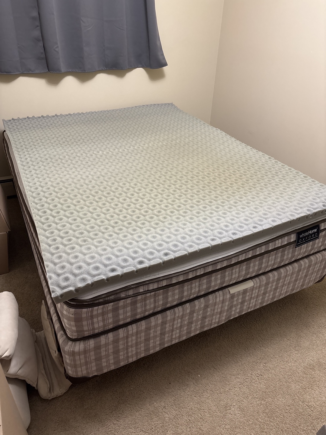 Queen mattress, box spring, and frame