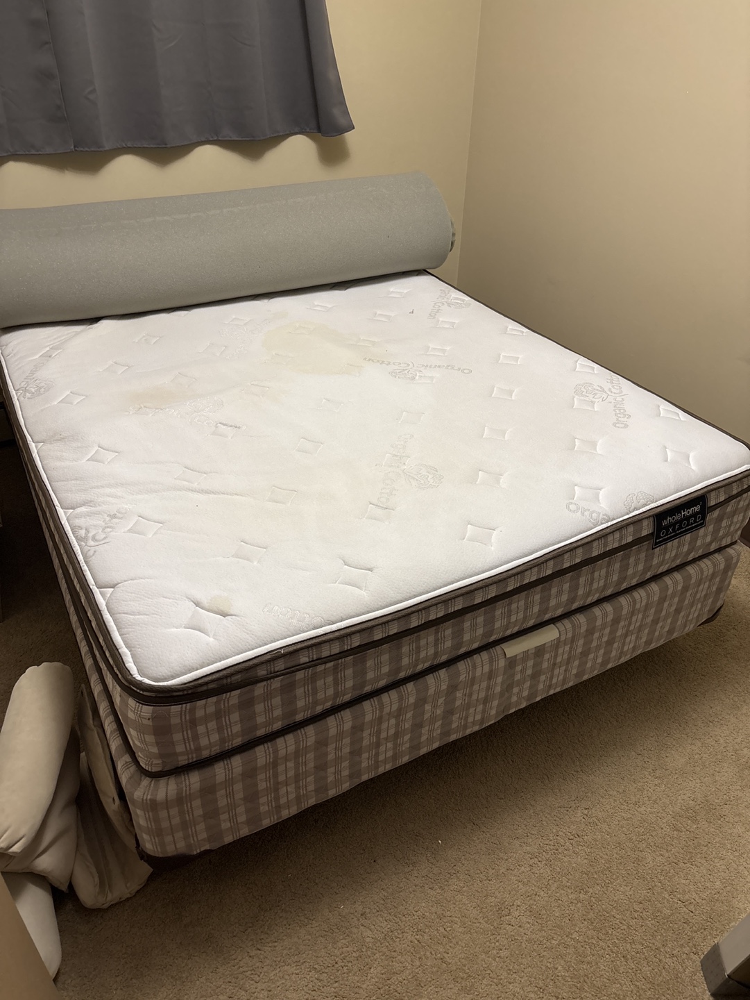 Queen mattress, box spring, and frame - photo 2