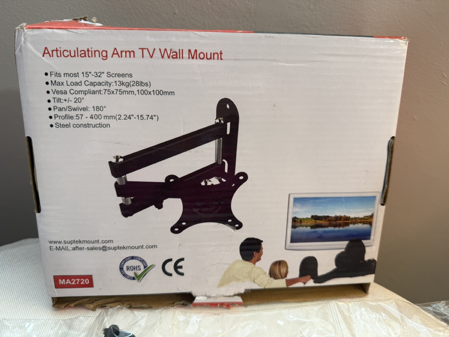 Suptek MA2720 Articulating Arm TV Wall Mount - photo 4
