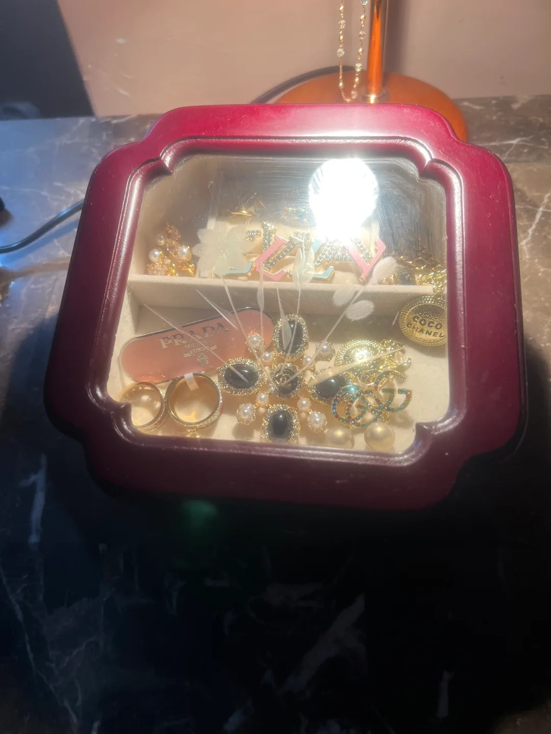 Cherry Wooden Jewellery Box image indicator(3)