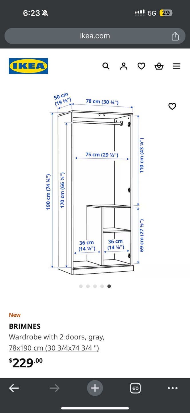 IKEA BRIMNES Wardrobe - white - photo 4