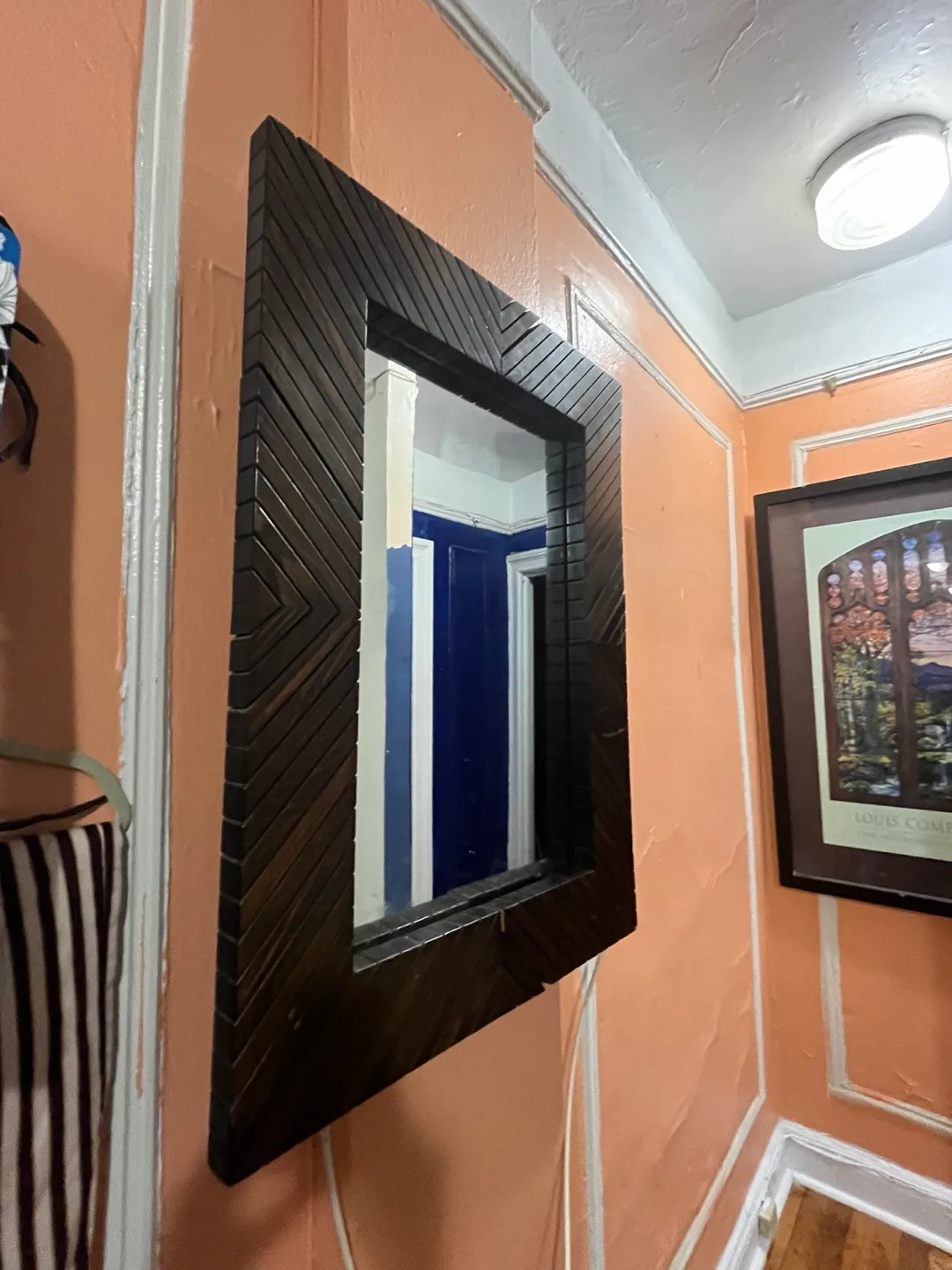 Dark Wood Framed Mirror image indicator(2)