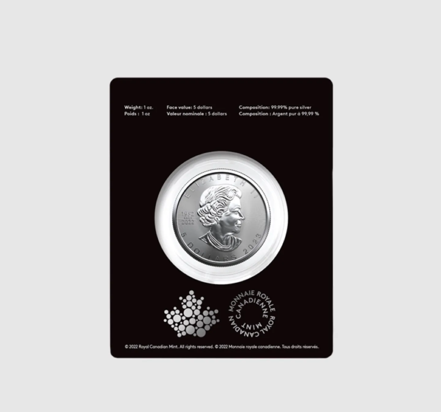 Treasured Silver Maple Leaf - 1 oz. 99.99% Pure Silver Coin image indicator(2)