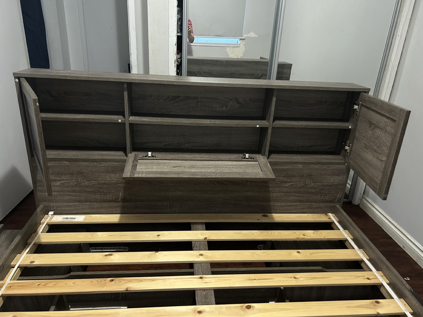 Queen Storage Bed Frame with Headboard - photo 2
