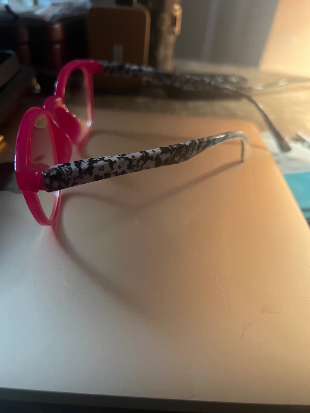 Pink and Black Floral Reading Glasses image indicator(3)