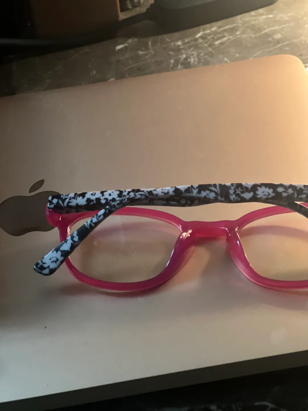 Pink and Black Floral Reading Glasses image indicator(2)