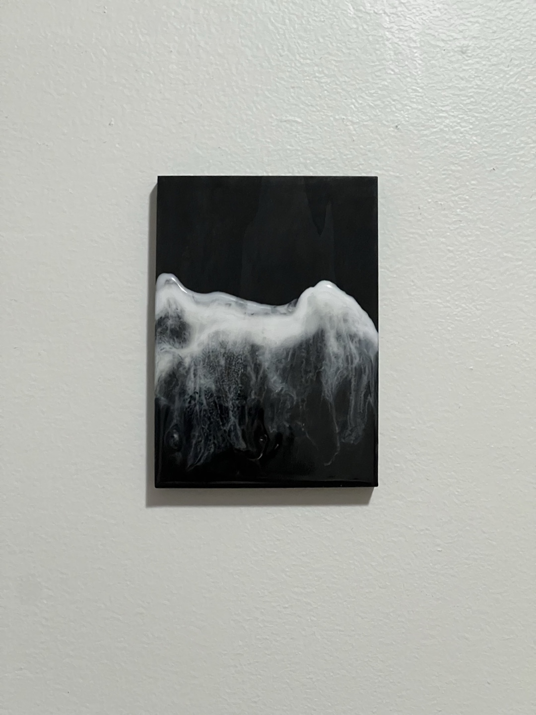 Unique Resin Art - Black and White Abstract Wall Decor - photo 2