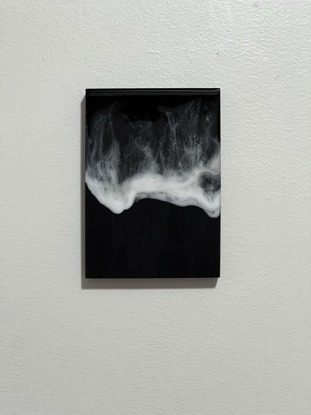 Unique Resin Art - Black and White Abstract Wall Decor
