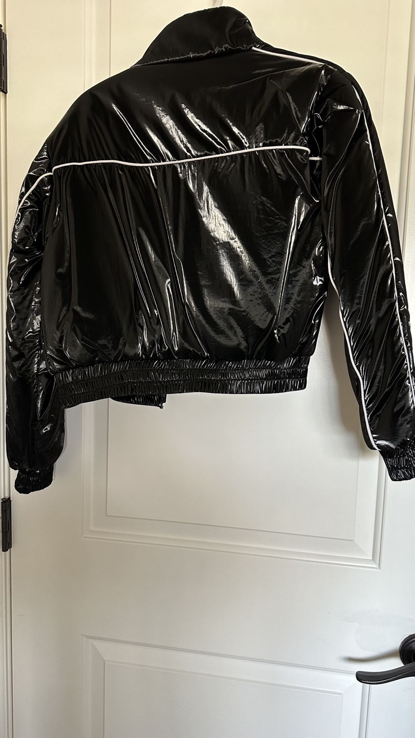 Puma Black Shiny Puffer Jacket Size Large for women - photo 2
