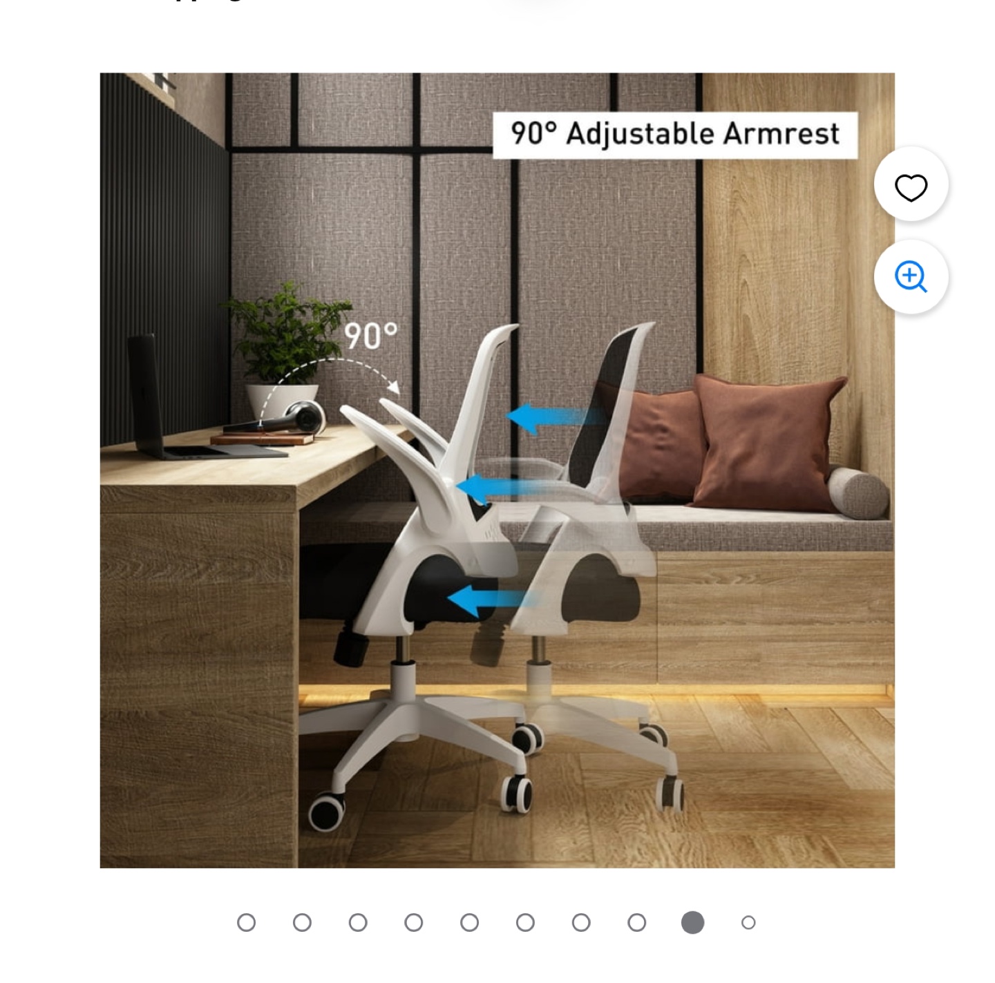 Hbada Office Chair - White and Black Mesh Swivel Desk Chair - photo 3