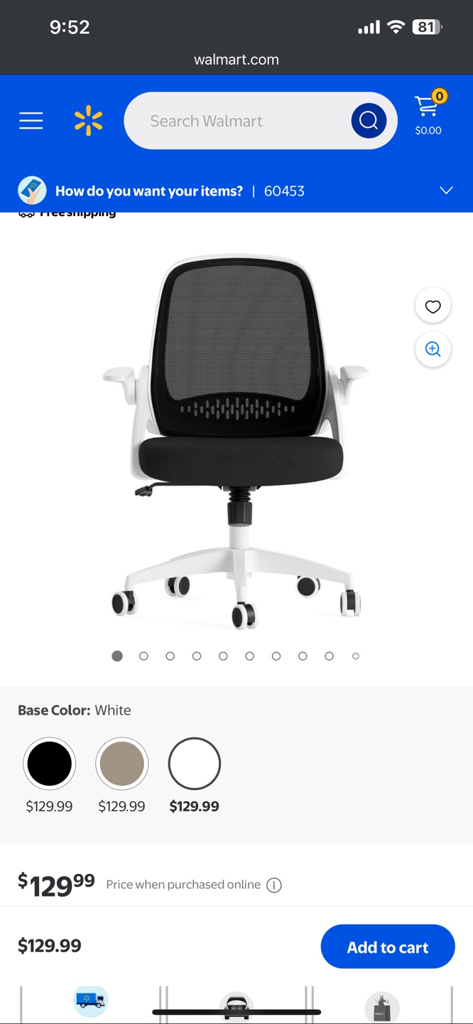 Hbada Office Chair - White and Black Mesh Swivel Desk Chair